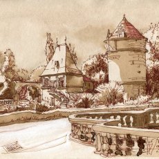Fontaine et Pigeonnier à Brantôme