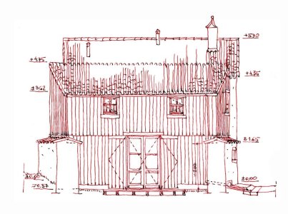 Façade Nord vue de la courette - projet