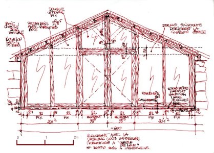 Création d'une cloison vitrée avec menuiseries en bois - projet